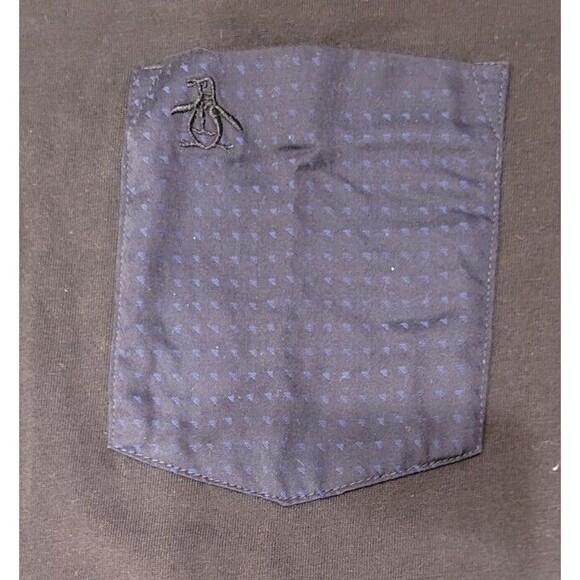 Original Penguin Shirt Men Large Blue Short Sleeve Pocket Embroidered Logo Adult - Picture 2 of 3